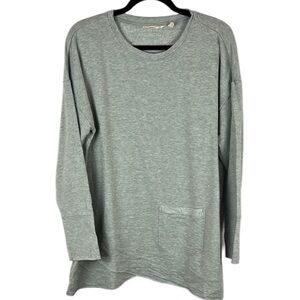 Soft Surroundings Lagenlook Long Sleeve Crew Neck Tunic Top 1X Grey